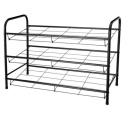 Półka regał buty STEEL BLACK obuwie 3 półki metal 73cm