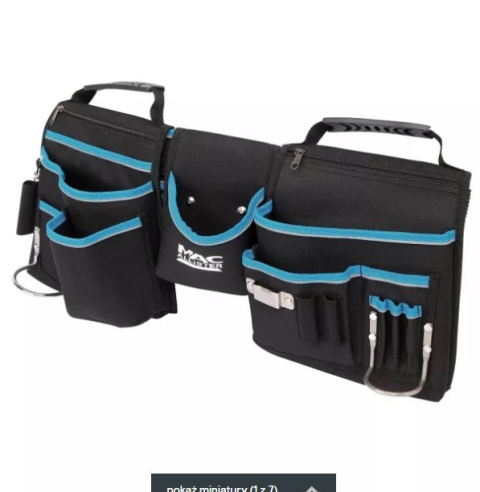 Organizer majsterkowicza 13 kieszeni 25x27 cm pasek 126 cm Organizer majsterkowicza 13 kieszeni 25x27 cm pasek 126 cm