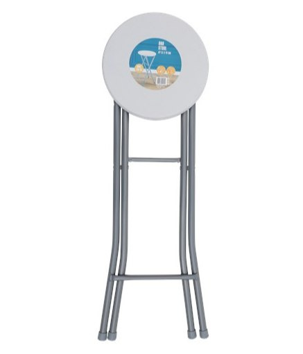 Taboret wysoki 71 31 cm biało szary TAER składany kompaktowy Taboret wysoki 71 31 cm biało szary TAER składany kompaktowy