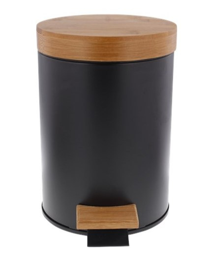 Kosz bambus 3 litry czarny mat BAMBOO pedał STELL Kosz bambus 3 litry czarny mat BAMBOO pedał STELL