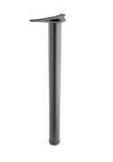 Noga meblowa 74x71x6x6cm czarna metal regulacja 3cm Noga meblowa 74x71x6x6cm czarna metal regulacja 3cm