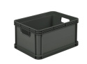 Pojemnik plastikowy 20L skrzynka uchwyty BLACK trwała