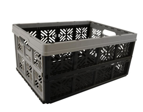 Skrzynka składana czarno szary 32 l lekki wygodny BOX Skrzynka składana czarno szary 32 l lekki wygodny BOX