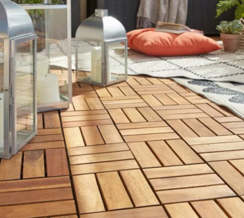 Płytka tarasowa podłogowa 30x30cm 4szt akacja na balkon Płytka tarasowa podłogowa 30x30cm 4szt akacja na balkon