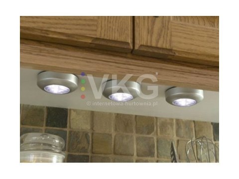 LAMPKA 3 LED SAMOPRZYLEPNA BATERIE DOTYKOWA LAMPKA 3 LED SAMOPRZYLEPNA BATERIE DOTYKOWA