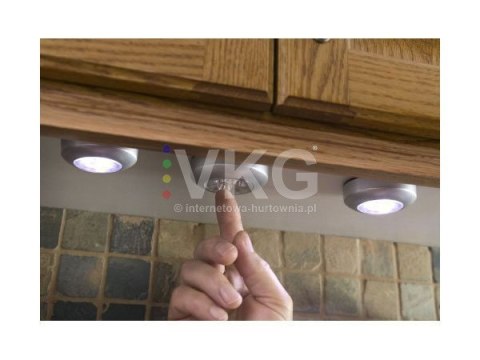 LAMPKA 3 LED SAMOPRZYLEPNA BATERIE DOTYKOWA LAMPKA 3 LED SAMOPRZYLEPNA BATERIE DOTYKOWA