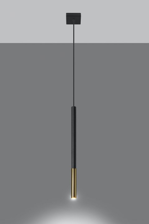 Lampa wisząca MOZAICA 1 czarny/złoto Lampa wisząca MOZAICA 1 czarny/złoto