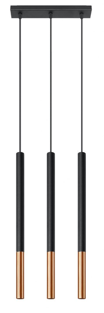 Lampa wisząca MOZAICA 3L czarny/miedź Lampa wisząca MOZAICA 3L czarny/miedź