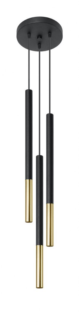Lampa wisząca pojedyńcza MOZAICA 3P czarny/złoto design domowy Lampa wisząca pojedyńcza MOZAICA 3P czarny/złoto design domowy