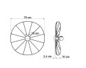 LAMPA Kinkiet Plafon ESKOLA 70cm CZARNY design nowy dom 