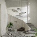 Lampa wisząca pojedyńcza LEHDET CZARNA design domowy