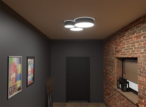 Lampa sufitowa plafon ARENA 55 szary design domowy Lampa sufitowa plafon ARENA 55 szary design domowy