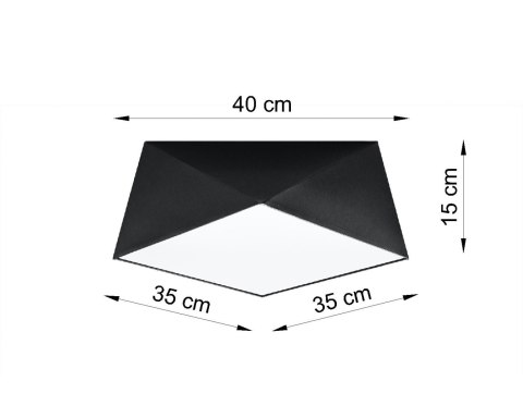 Lampa sufitowa plafon HEXA 35 czarny design domowy Lampa sufitowa plafon HEXA 35 czarny design domowy
