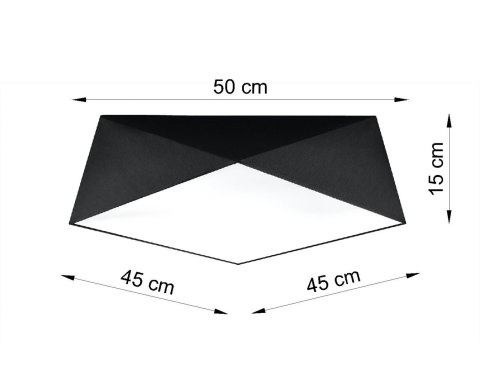 Lampa sufitowa plafon HEXA 45 czarny design domowy Lampa sufitowa plafon HEXA 45 czarny design domowy