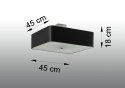 Lampa sufitowa plafon LOKKO 45 czarny design domowy