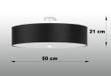 Lampa sufitowa plafon SKALA 50 czarny design domowy