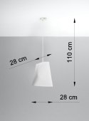 Lampa sufitowa żyrandol BLUM 1 biały design domowy