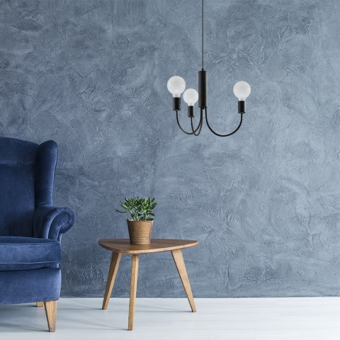 Lampa sufitowa żyrandol PICCOLO 3 czarny design domowy Lampa sufitowa żyrandol PICCOLO 3 czarny design domowy