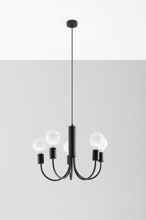 Lampa sufitowa żyrandol PICCOLO 5 czarny design domowy Lampa sufitowa żyrandol PICCOLO 5 czarny design domowy