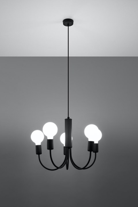 Lampa sufitowa żyrandol PICCOLO 5 czarny design domowy Lampa sufitowa żyrandol PICCOLO 5 czarny design domowy