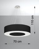Lampa sufitowa żyrandol SATURNO 70 czarny design domowy