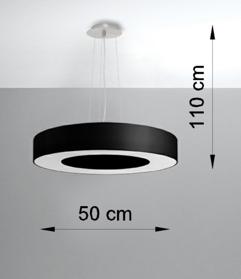 Lampa sufitowa żyrandol SATURNO SLIM 50 czarny design domowy Lampa sufitowa żyrandol SATURNO SLIM 50 czarny design domowy