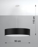Lampa sufitowa żyrandol SKALA 50 czarny design domowy