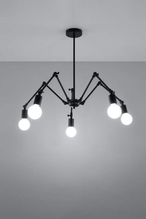 Lampa sufitowa żyrandol STARK 5 czarny design domowy Lampa sufitowa żyrandol STARK 5 czarny design domowy