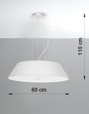 Lampa sufitowa żyrandol VEGA 60 biały design domowy