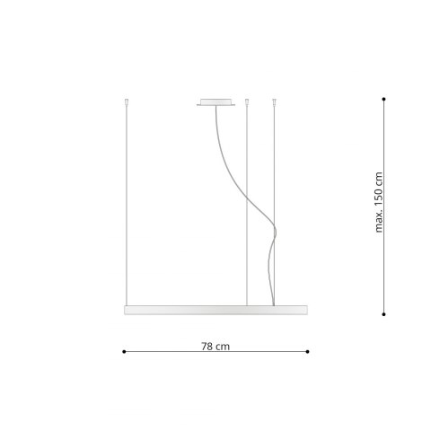 Lampa sufitowa żyrandol RIO 80 LED biały 3000K design domowy Lampa sufitowa żyrandol RIO 80 LED biały 3000K design domowy