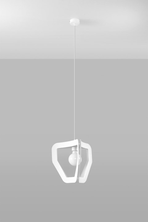 Lampa wisząca pojedyńcza TRES biała design domowy Lampa wisząca pojedyńcza TRES biała design domowy