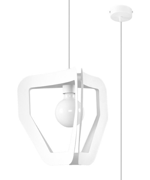 Lampa wisząca pojedyńcza TRES biała design domowy Lampa wisząca pojedyńcza TRES biała design domowy