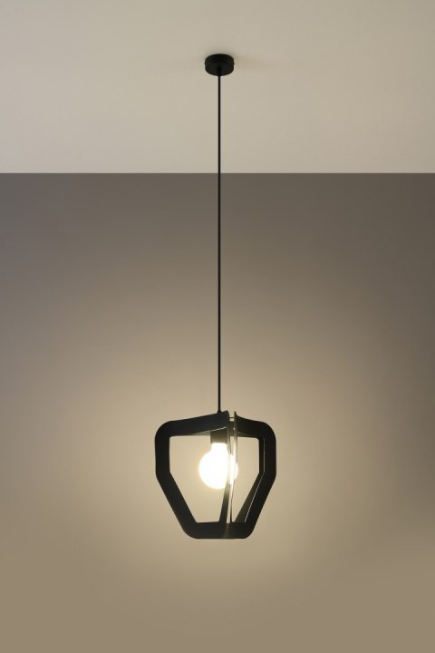 Lampa wisząca pojedyńcza TRES czarna design domowy Lampa wisząca pojedyńcza TRES czarna design domowy