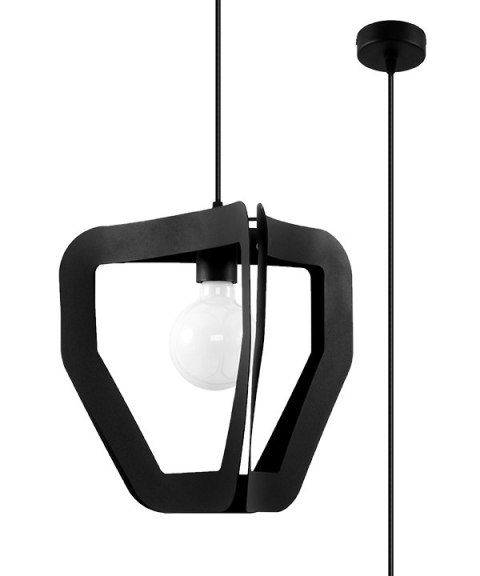 Lampa wisząca pojedyńcza TRES czarna design domowy Lampa wisząca pojedyńcza TRES czarna design domowy