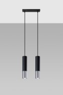 Lampa żyrandol LOOPEZ 2 black chrom GU10 sufitowa piękność
