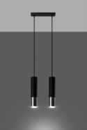 Lampa żyrandol LOOPEZ 2 black chrom GU10 sufitowa piękność