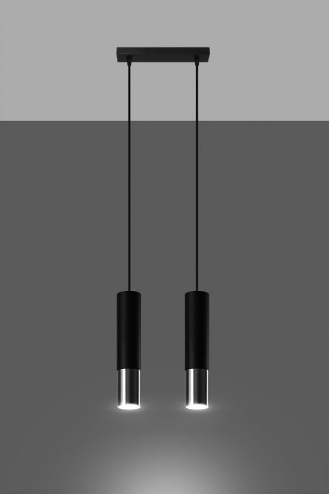 Lampa żyrandol LOOPEZ 2 black chrom GU10 sufitowa piękność Lampa żyrandol LOOPEZ 2 black chrom GU10 sufitowa piękność
