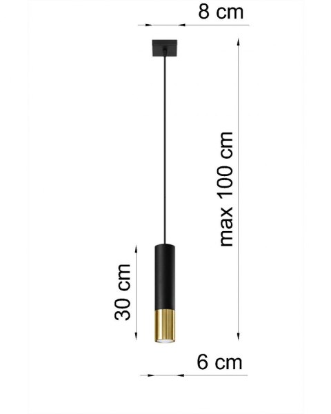 Lampa żyrandol LOOPEZ 1 black gold GU10 sufitowa piękność Lampa żyrandol LOOPEZ 1 black gold GU10 sufitowa piękność