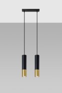 Lampa żyrandol LOOPEZ 2 black gold GU10 sufitowa piękność