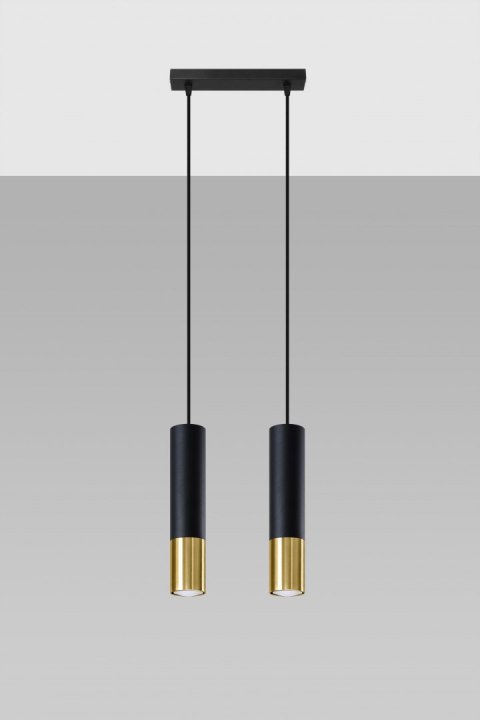 Lampa żyrandol LOOPEZ 2 black gold GU10 sufitowa piękność Lampa żyrandol LOOPEZ 2 black gold GU10 sufitowa piękność
