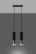 Lampa żyrandol LOOPEZ 2 black gold GU10 sufitowa piękność