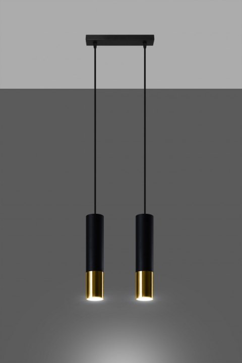 Lampa żyrandol LOOPEZ 2 black gold GU10 sufitowa piękność Lampa żyrandol LOOPEZ 2 black gold GU10 sufitowa piękność
