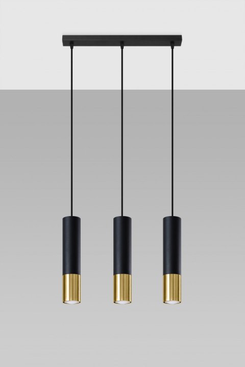 Lampa żyrandol LOOPEZ 3L black gold GU10 sufitowa piękność Lampa żyrandol LOOPEZ 3L black gold GU10 sufitowa piękność