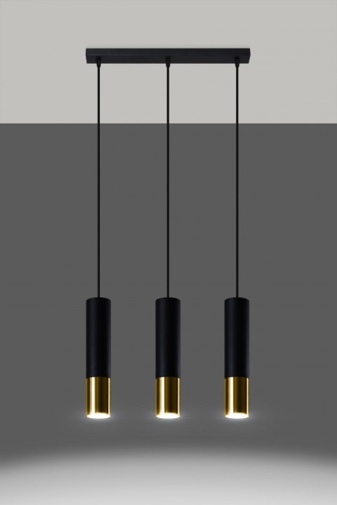 Lampa żyrandol LOOPEZ 3L black gold GU10 sufitowa piękność Lampa żyrandol LOOPEZ 3L black gold GU10 sufitowa piękność