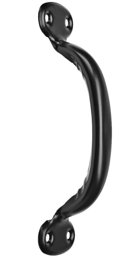 Uchwyt 200mm podłużny czarny z blachy 4 wkręty BLACK Uchwyt 200mm podłużny czarny z blachy 4 wkręty BLACK