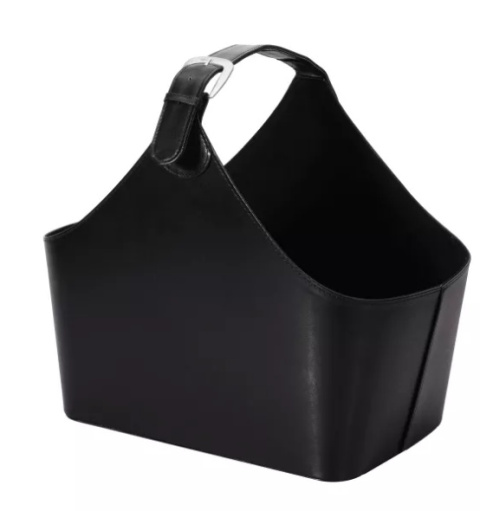 Kosz drewno BLACK EKO eko skóra kominek Kosz drewno BLACK EKO eko skóra kominek