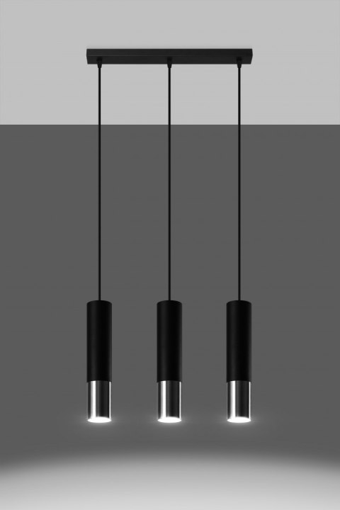 Lampa żyrandol LOOPEZ 3L black chrom GU10 sufitowa piękność Lampa żyrandol LOOPEZ 3L black chrom GU10 sufitowa piękność