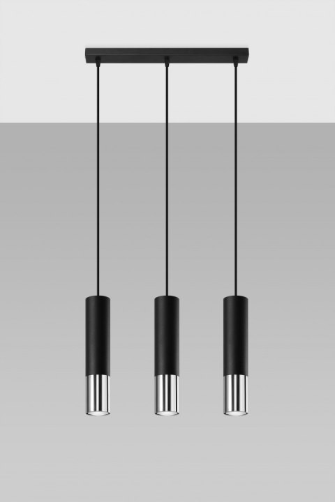 Lampa żyrandol LOOPEZ 3L black chrom GU10 sufitowa piękność Lampa żyrandol LOOPEZ 3L black chrom GU10 sufitowa piękność