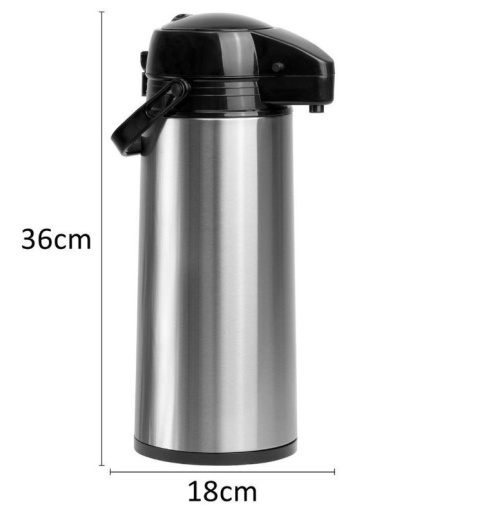 Termos 1,9l pompka turystyczny szklany wkład duży przycisk Termos 1,9l pompka turystyczny szklany wkład duży przycisk