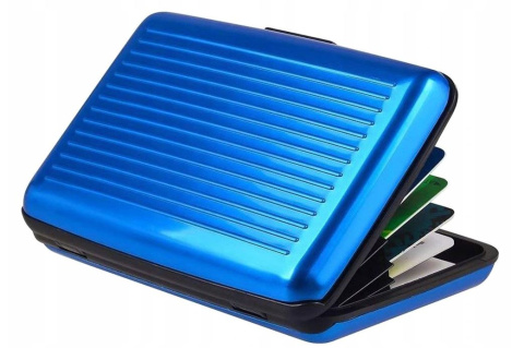 Niebieski portfel na karty etui dokumenty wytrzymały BLUE Niebieski portfel na karty etui dokumenty wytrzymały BLUE